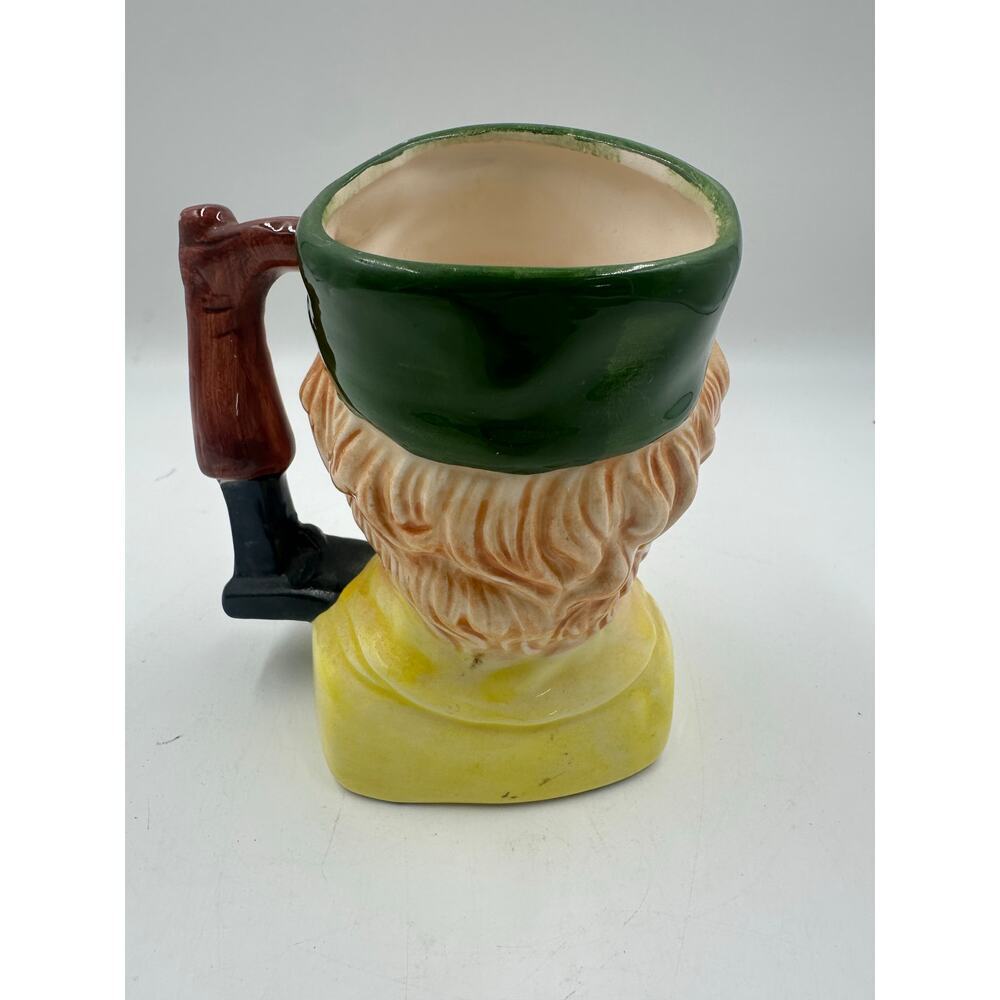 Vintage Shoemaker Cobbler Large Toby Mug Glazed Hand Painted Ceramic - Picture 4 of 6
